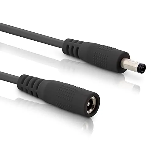 InLine DC Verlängerungskabel - Universal Netzteil für LED Streifen, Überwachungskameras, Drucker, Router, 5,5 x 2,1mm Stecker, 140 Watt Leistung