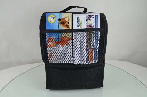 pitshop24de Kofferraumtasche Auto Tasche Zubehörtasche Tragetasche Organizer POLO SCHWARZ