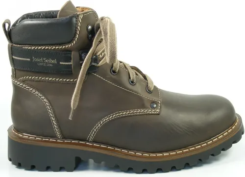 Josef Seibel Herren Adelboden Combat Boots Braun - Winterstiefel 42 EU - Wanderschuhe mit warmem Lammfellfutter, ideal für kalte Tage. Leicht und formbeständig durch AGO-Style für optimalen Tragekomfort.