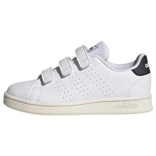 adidas Unisex Baby Advantage Lifestyle Court Two Hook-and-Loop Shoes, Cloud White / Legend Ink / Cloud White, 26 1/2 EU