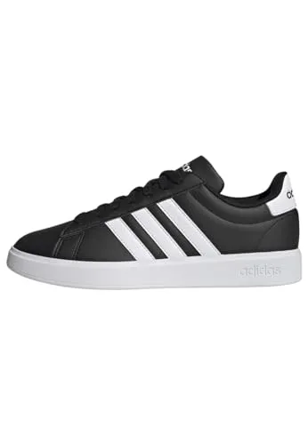 adidas Herren Grand Court 2.0 Schuhe - Herren-Sneaker mit flacher Absatzform und stylischem Design in Core Black/Cloud White, ideal für den Alltag und bequem zu tragen.