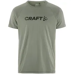 Craft Core Essence Logo Tee Men XXL - Herren Laufshirt aus recyceltem Polyester, ideal für Fitness und Training mit hervorragender Feuchtigkeitsregulierung und modernem Look.