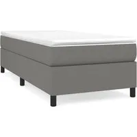 vidaXL Boxspringbett Dunkelgrau 90x190 cm mit Matratze von vidaXL