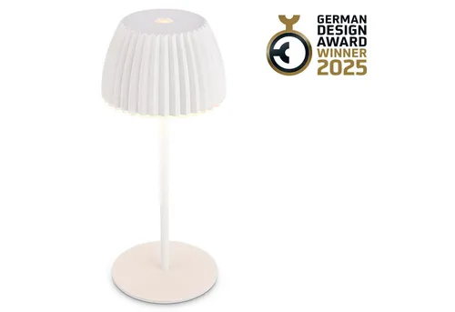 BRILONER Riffle Mini LED Tischlampe kabellos - Tischlampe für draußen mit IP44, stufenlosem Touchdimmer und bis zu 24 Stunden Leuchtdauer. Ideal für stilvolle Akzente im Innen- und Außenbereich.