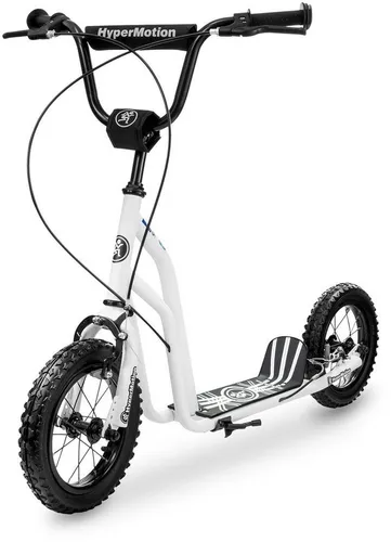HyperMotion Scooter Roller VIVA 12, aufblasbare Räder 30 cm, Weiß
