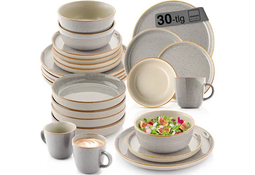 SÄNGER Rio Perlgrau Kombiservice 30 tlg für 6 Personen von SÄNGER
