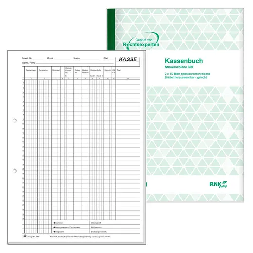 RNK-Verlag Kassenbuch/EDV Formularbuch 3160