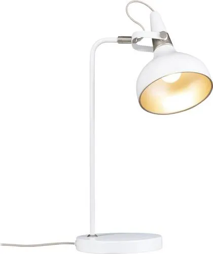 Paulmann Tischleuchte Juna E14 - Max. 20W, Champagner & Weiß - Lichtsysteme: Zeitlose Tischleuchte mit beweglichem Kopf für flexible Lichtakzente, ideal für Nachttisch oder Schreibtisch.