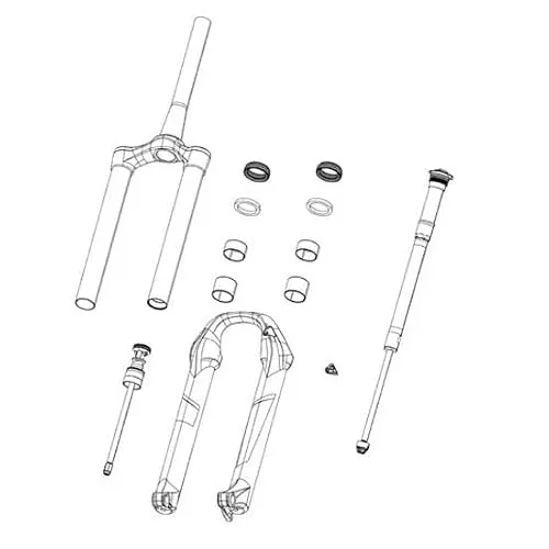 Sram Domainb1+ LowerLeg Schwarz 38mm