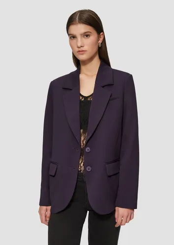 QS Damen 2158283 Blazer, 4988, Größe 38 - Blazer für Damen aus elastischem Interlockjersey, bietet optimalen Tragekomfort und stylisches Design für jeden Anlass.