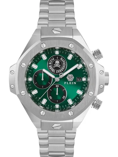 Philipp Plein PWLFA0425 Herrenuhr Plein Chrono Royal 46mm 5ATM - Grün