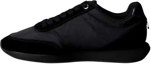 Calvin Klein Damen Retro Runner Lace Up Nylon Mg Yw0yw01990 Low Top, Schwarz, 39 EU - Stylischer Damen Sneaker von Calvin Klein, ideal für den Alltag. Hochwertige Materialien sorgen für Komfort und Langlebigkeit.