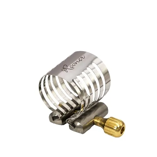 Rovner Platinum P-2R Blattschraube - Ligaturen für Holzblasinstrumente mit innovativem Design, fördert freie Blattvibration für besseren Klang und Ansprache, hergestellt aus hochwertiger Metall-Legierung.