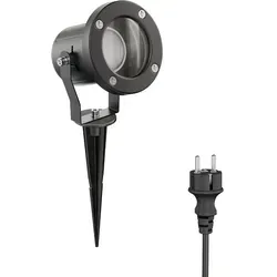 ledscom.de LED Gartenstrahler MIBU schwarz mit Erdspieß