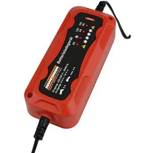 BrüderMannesmann Autobatterie-Ladegerät M12711, 6 V / 12 V, 4 A, automatisches Laden, mit Erhaltungsladung