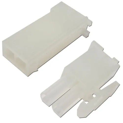 Paar Steckverbinder 2-polig mit Crimpkontakten 10