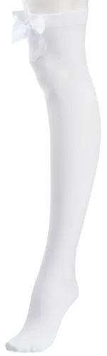 Wilbers Karneval 50021-02 - Overknee mit Schleife, weiß