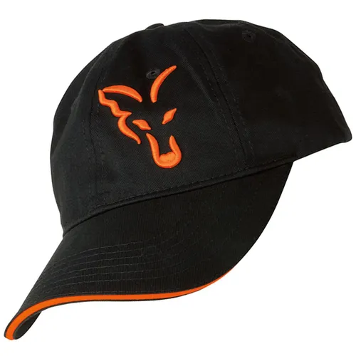 Fox Black / Orange Baseball Cap - Anglercap zum Karpfenangeln, Ang 16,99€/1Stk