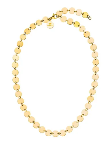 Purelei Collier Kalani, edel mit kleinen Edelstahl-Plättchen in Gold - Ketten ohne Anhänger, elegantes Design aus hochwertigem Edelstahl, ideal für stilvolle Akzente im Alltag.
