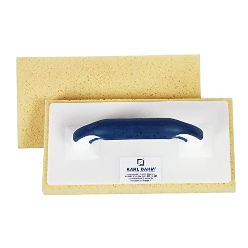 Karl Dahm Hydro-Schwammbrett, ungerastert, 14 x 28 cm I Softgriff-Schwammbrett Hydro zum perfekten Abwaschen von Fugen I Leichtes Fliesen verfugen mit professionellem Fliesen-Werkzeug – 11773