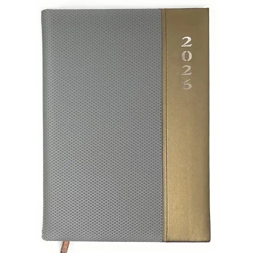 Taschenkalender 2026 A6 - Softtouch Oberfläche, 1 Woche 2 Seiten | Kompakter DIN A6 Kalender | Buchkalender 2026 a6 (Grau)