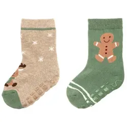 Sterntaler® ABS-Socken Weihnachten, 2er-Pack (2-Paar) 22 in beige von Sterntaler