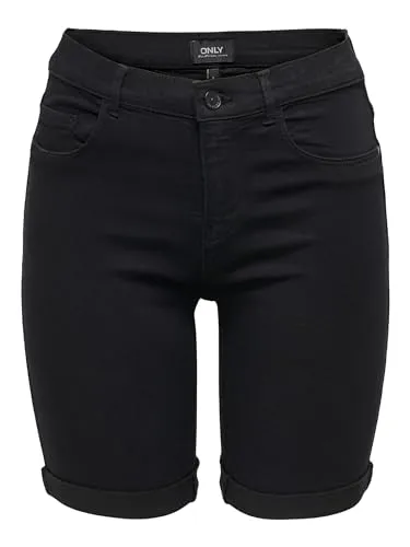 ONLY Female Jeans-Shorts ONLRAIN - Eng anliegend mit mittlerer Taille - Damen-Shorts aus umweltfreundlichem LENZING ECOVERO Viscose, perfekt für einen stylishen Sommerlook!