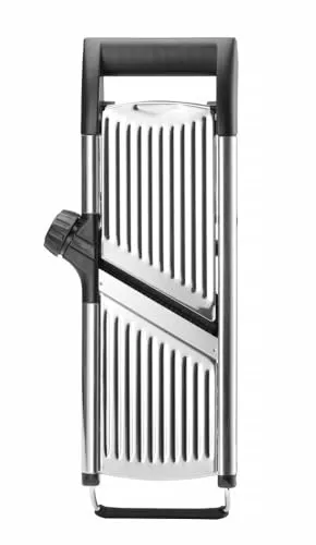 Hendi Gemüsehobel Mandoline 222652 - Reiben & Küchenreiben – 2 auswechselbare Edelstahlklingen für präzise Schnitte, ideal für Gemüse wie Gurken und Kartoffeln. Einfach einstellbare Schnittdicke und spülmaschinengeeignet.