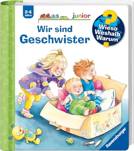 Wieso? Weshalb? Warum? junior - Wir sind Geschwister - Sachbuch für Kinder ab 2 Jahren mit interaktiven Klappen, ideal um Geschwisterbeziehungen spielerisch zu erkunden.