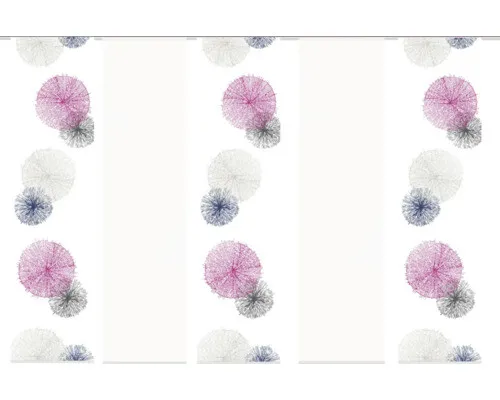 Schiebegardine 5er-Set Scoppio in Flieder 60x245 cm in lila von Home Fashion
