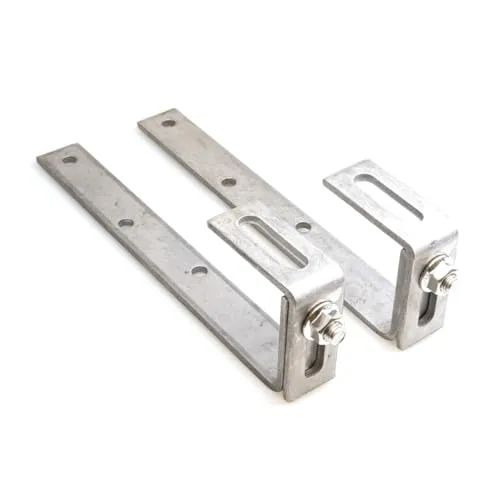 NAKA 0% MwSt. 4X A2 Dachhaken Schindeldach verstellbar Edelstahl 5mm Photovolatik PV WG008