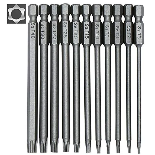 Stück Torx lang Schraubendreher Bit Set 1/4