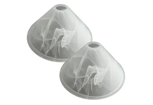 Lichthandel Hoch Lampenschirm Lampenglas Leuchtenglas Leuchte alabasterfarbig 29cm, passend für E27 Fassung