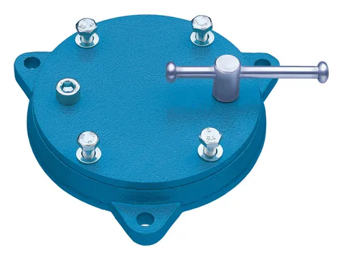 Heuer 103100 Drehteller - für Schraubstock 100 mm, geschlossene Aufnahmeplatte und robustes Stahlgeschmiedet, ideal für allgemeine Arbeiten