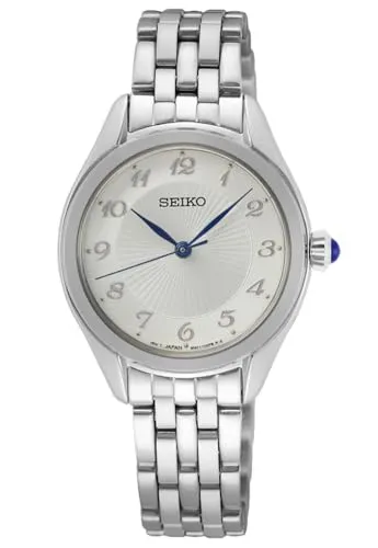 Seiko Damen-Uhr SUR379P1 - Elegante Quarz-Edelstahlarmbanduhr - Armbanduhren für Damen: Robustes Edelstahlgehäuse, kratzfestes Hardlexglas und bis 50m wasserdicht - ideal für stilbewusste Frauen.