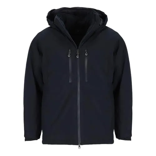 Blue Wave Herren Funktionsjacke Neven mit abnehmbarer Kapuze - Wasserdichte Outdoor-Jacke in Marine Größe 4XL