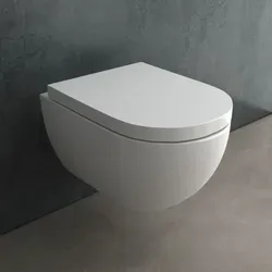 Alpenberger Tiefspül-WC Hänge WC Komplettset - Sanitäranlagen & Zubehör, spülrandlos mit Nano-Beschichtung für einfache Reinigung und hygienische Nutzung, inklusive WC-Sitz und ideal für moderne Badezimmer.