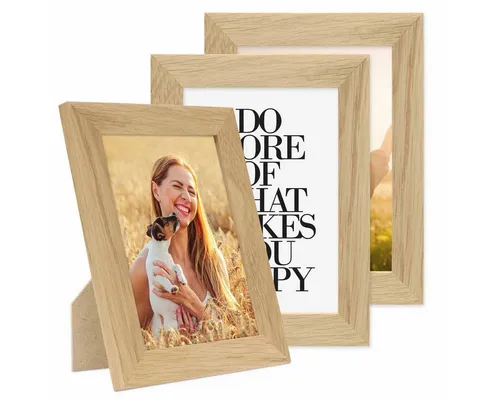 PHOTOLINI Bilderrahmen 3er Set breite Rahmen, extra Zubehör, (3er Set), im modernen Stil für Ihre stilvolle Wanddekoration