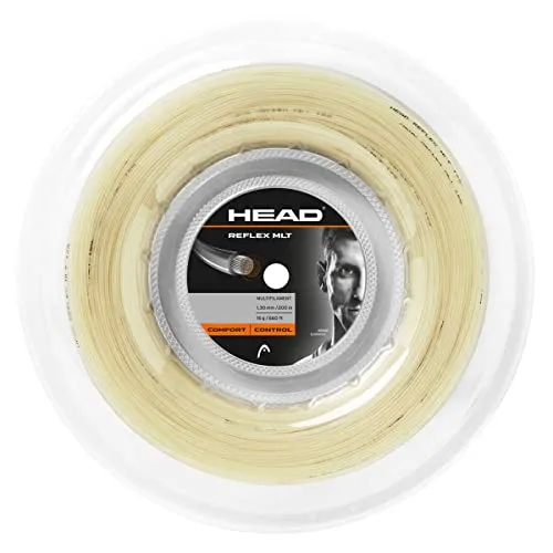 HEAD Unisex-Erwachsene Reflex MLT Rolle Tennis-Saite, Natural, 17 - Tennissaiten in Premiumqualität, ideal für TopspielerInnen. Die Reflex MLT bietet herausragende Spielgefühl und optimale Leistung auf dem Platz.