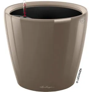 LECHUZA CLASSICO Premium LS 43 taupe hochglanz in grau von Lechuza