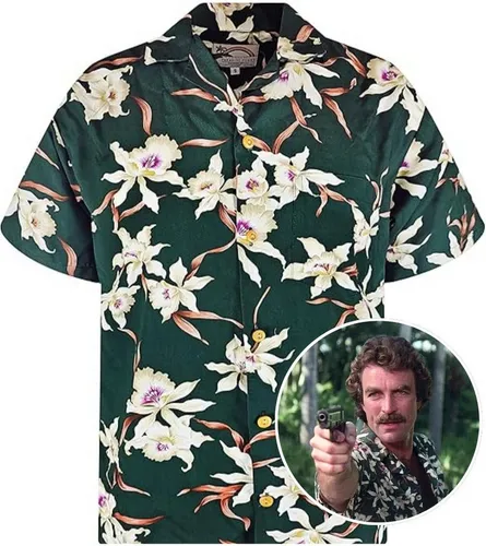 King Kameha Hawaiihemd Tom Selleck - Stylish Herren Kurzarm Hemd XXL - Herren-Freizeithemden aus 100% atmungsaktivem Rayon, pflegeleicht und bügelfrei. Ideal für entspannte Tage mit lässigem V-Ausschnitt und praktischer Brusttasche.