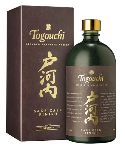 Togouchi Sake Cask Finish Japanese Blended Whisky 40% Vol. 0,7l - Whisky mit einzigartigem Sake-Finish, gereift in einem historischen Eisenbahntunnel für außergewöhnliche Aromen und reichhaltigen Charakter.