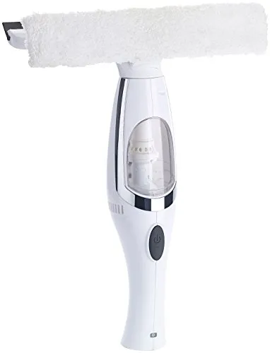 Sichler Haushaltsgeräte Fenstersauger Teleskop: Akku-Fenstersauger-Set für streifenfreies Fensterputzen - Fensterabzieher mit Teleskopstab (bis 119 cm) und 2in1-Aufsatz für müheloses Reinigen aller glatten Oberflächen – bis zu 35 Minuten Akku-Betrieb für effizientes Putzen.