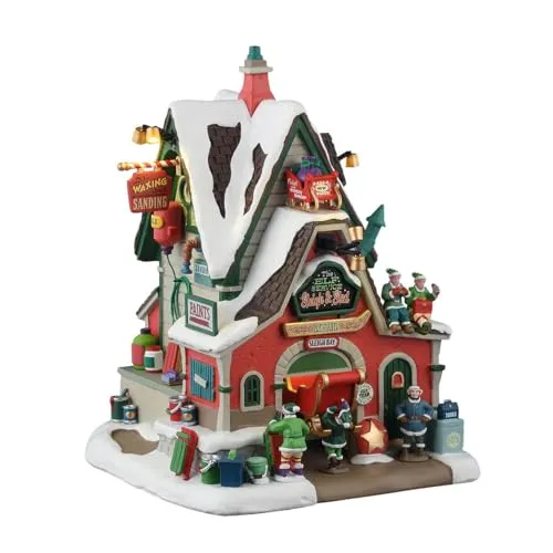Lemax - The Elf Service Sleigh & Sled Repair - Krankenwagen-Spielzeug für Kinder, bringt Spaß und Fördert die Kreativität beim Spielen mit dem einzigartigen Schlitten-Reparatur-Service.