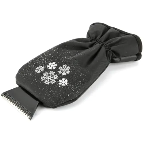 Glart - Professioneller Autoscheiben Eiskratzer mit wärmendem Handschuh, Schneekratzer Auto, stabil & langlebig