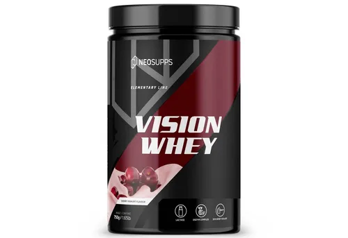 Neosupps Vision Whey Cherry Yoghurt 750g - Hochwertiges Eiweißpulver für Muskelaufbau - Entdecke unser Vision Whey mit 22g Protein pro Portion und hervorragender Löslichkeit. Ideal zur Unterstützung der Fitnessziele und in praktischer Dose, Made in Germany.