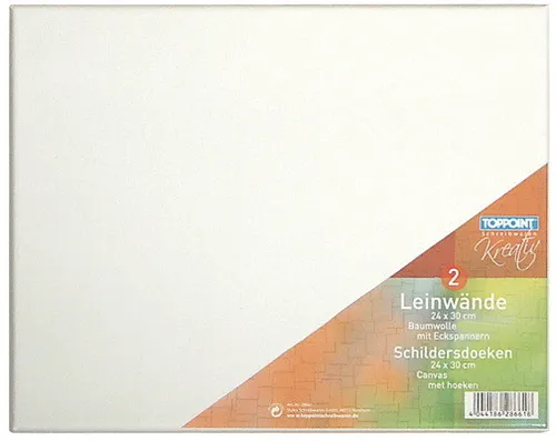 (6x 2) Leinwände Bespannte Keilrahmen 24x30cm - Keilrahmen, bespannt - Ideal für kreative Projekte, bietet eine hochwertige Oberfläche für brillante Farben und einfache Handhabung.