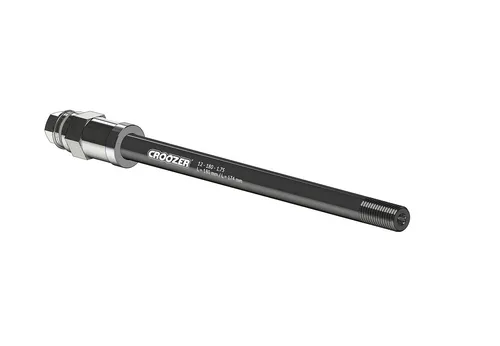 Croozer Steckachse mit Adapter 12-180-1.75 - Fahrradanhänger, universelle Steckachse mit integriertem Adapter für gängige Achskupplungen, ideal für Anpassungen an verschiedenen Nabenbreiten.