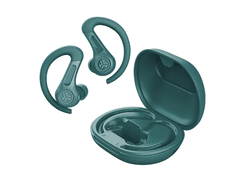JLAB Sport ANC In-ear Kopfhörer Bluetooth Teal - Kopfhörer mit über 60 Stunden Akkulaufzeit, IP66 schweißresistent und Be Aware-Audio für Sicherheit beim Outdoor-Workout.