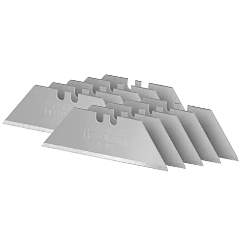 STANLEY FatMax Trapezklingen (0.65 mm Klingenstärke, S3-Technologie, bruchfest bis zu 35 kg, 10 Stück im Spender) 2-11-700